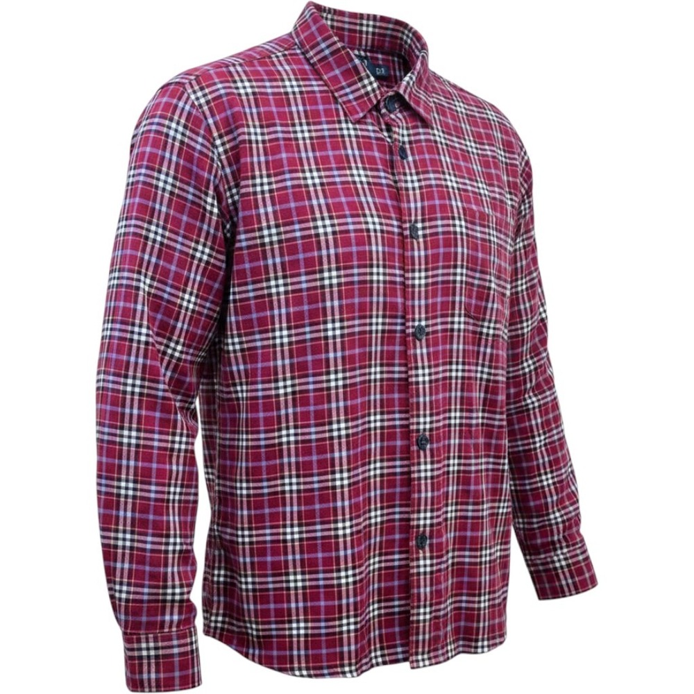 Polo Ralph Lauren Red Plaid Checkered Cotton Flannel Sleepwear Shirt Mens Medium